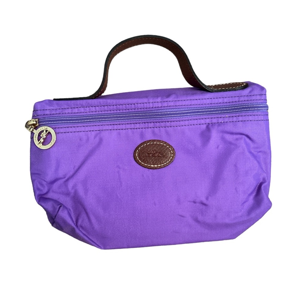 Purple LongChamp Small Cosmetic Bag